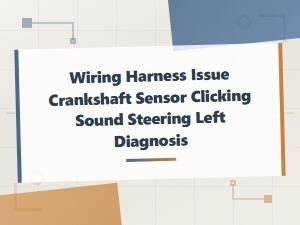 Wiring Harness and Crankshaft Sensor Clicking Sound When Steering Left Root Cause Diagnosis